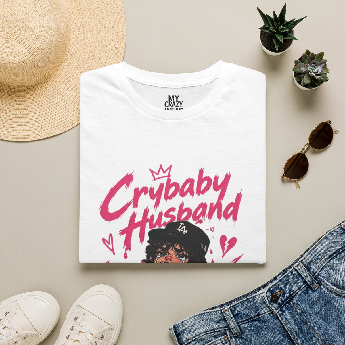 Crybaby Husband T-Shirt — Cute Retro Cartoon Graphic Tee