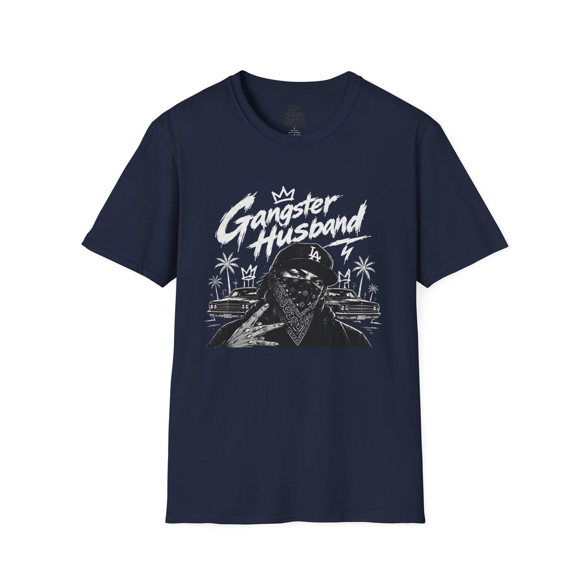 Gangster Husband T-Shirt — Vintage Bandana Skull Graphic Tee