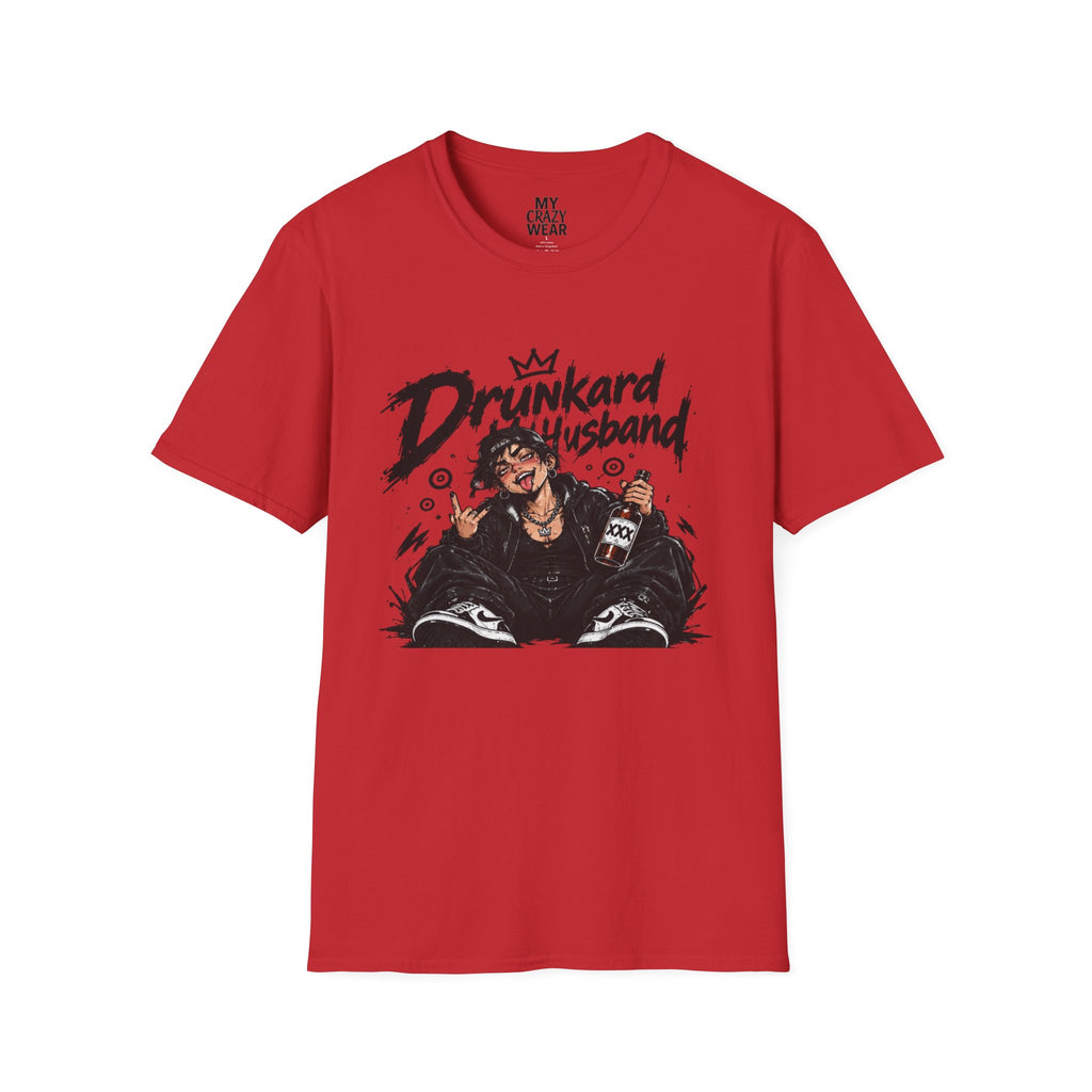 Drunkard Husband T-Shirt — Funny Drinker Graphic Tee for Couples & Parties