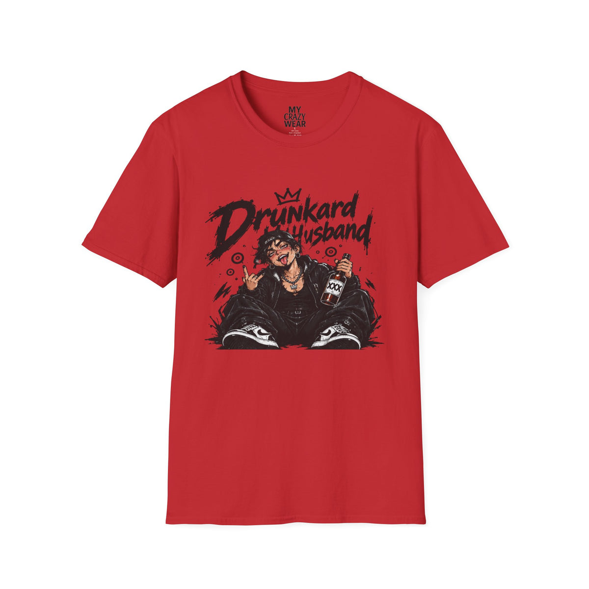 Drunkard Husband T-Shirt — Funny Drinker Graphic Tee for Couples & Parties