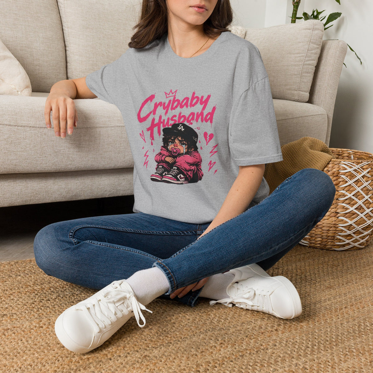 Crybaby Husband T-Shirt — Cute Retro Cartoon Graphic Tee