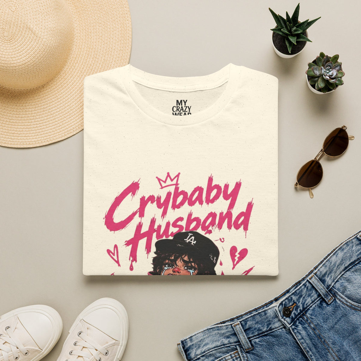Crybaby Husband T-Shirt — Cute Retro Cartoon Graphic Tee