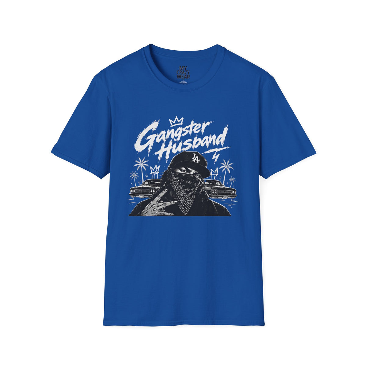 Gangster Husband T-Shirt — Vintage Bandana Skull Graphic Tee