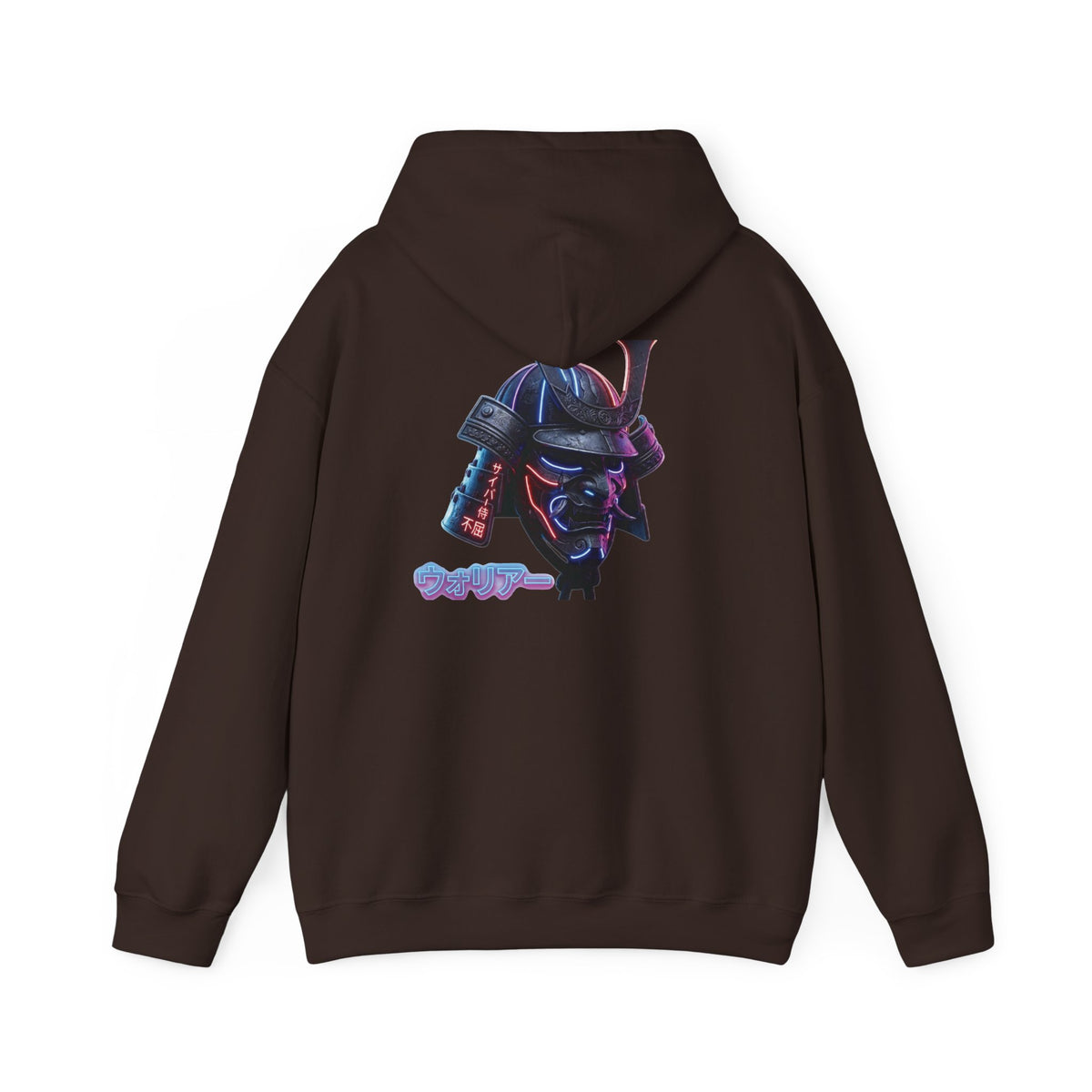 Samurai Mask Hoodie - Neon Ronin 'Bring the Warrior' Graphic Sweatshirt