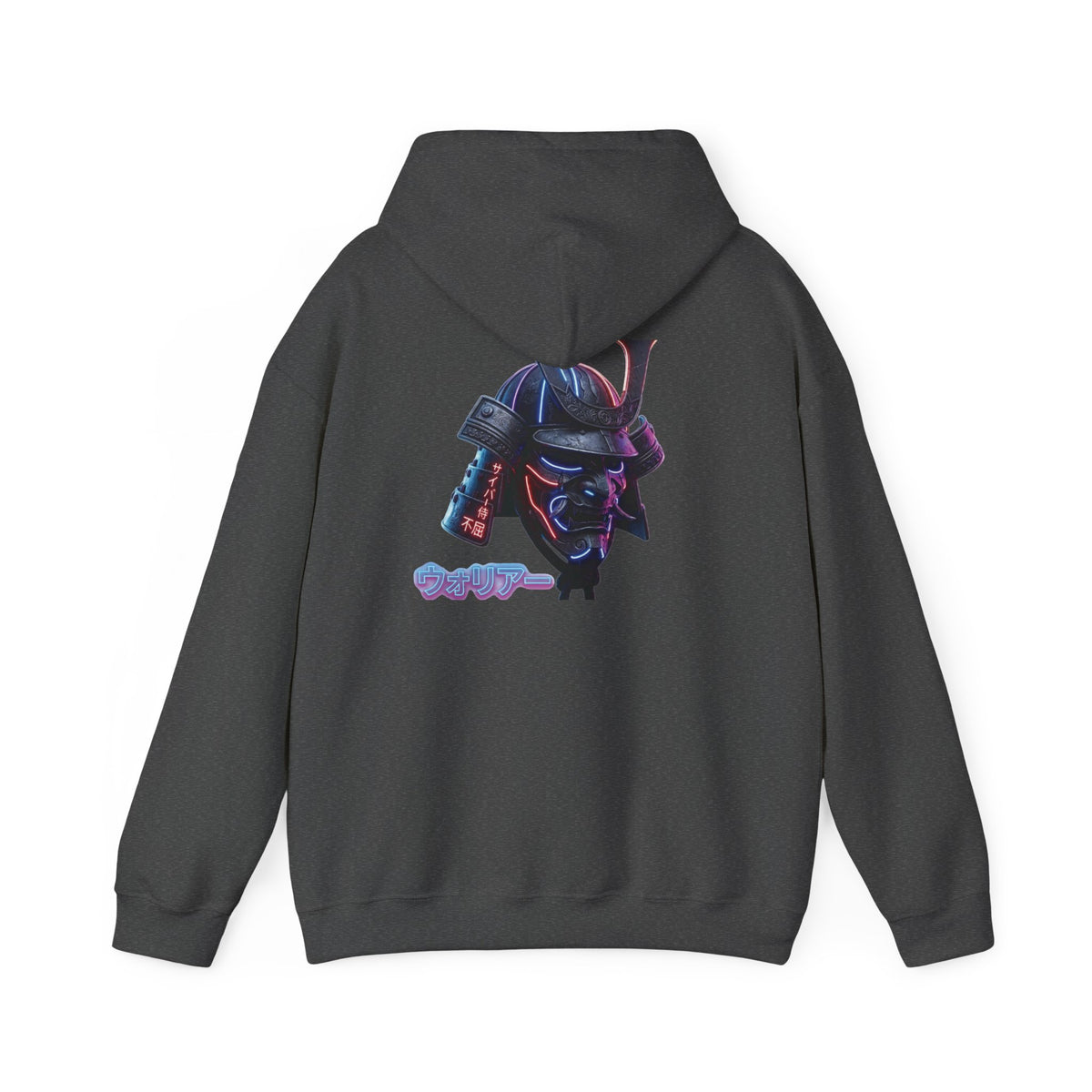 Samurai Mask Hoodie - Neon Ronin 'Bring the Warrior' Graphic Sweatshirt