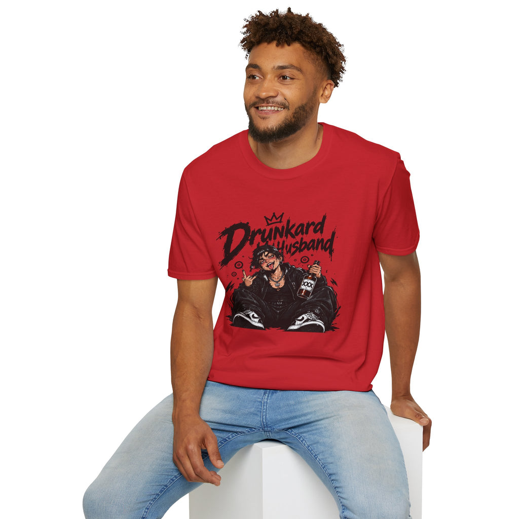 Drunkard Husband T-Shirt — Funny Drinker Graphic Tee for Couples & Parties