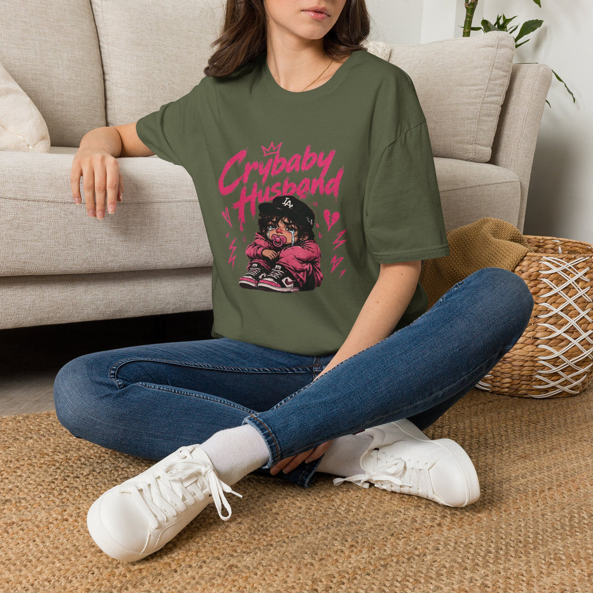 Crybaby Husband T-Shirt — Cute Retro Cartoon Graphic Tee